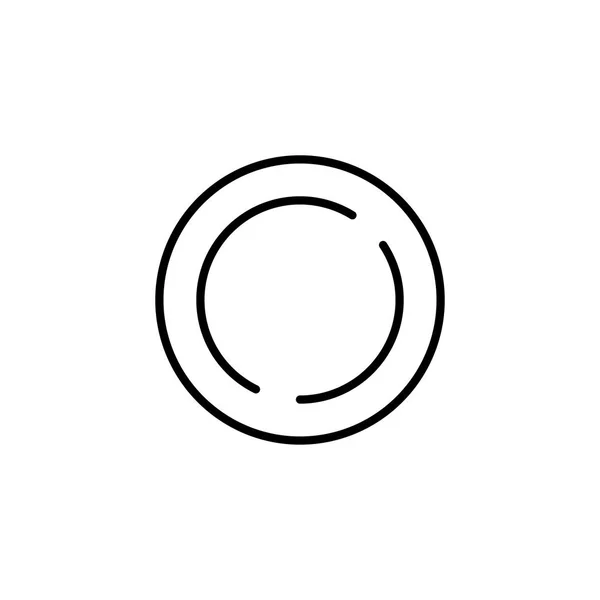 Tellersymbol Küchengeräte Zum Kochen Illustration Einfaches Stilsymbol Für Dünne Linien — Stockvektor