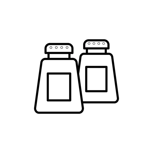 Salt Spice Pepper Container Jar Icon Kitchen Appliances Cooking Illustration — 图库矢量图片