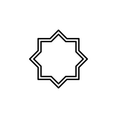 İslam kültürü sembolü. Basit monoline simge stil Müslüman ramazan ve bayram al Bayramı kutlama için.