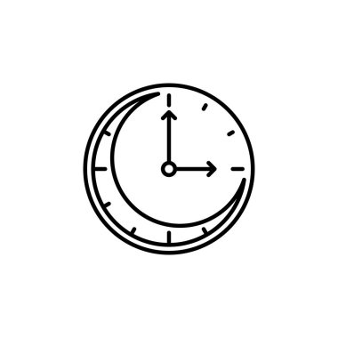 Sahur zamanı. hızlı simgesinden önce gerçekleşen yemek. Basit monoline simge stil Müslüman ramazan ve bayram al Bayramı kutlama için.