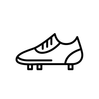 futbol önyükleme simgesi. Ayakkabı basit örnek anahat stili spor simgesi.