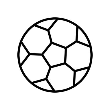 futbol topu simgesi. basit örnek anahat stili spor simgesi.
