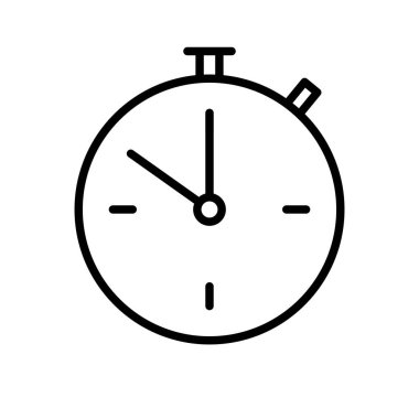 Kronometre saat simgesini. basit örnek anahat stili spor simgesi.