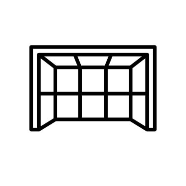 Goalpost simgesi. basit örnek anahat stili spor simgesi.