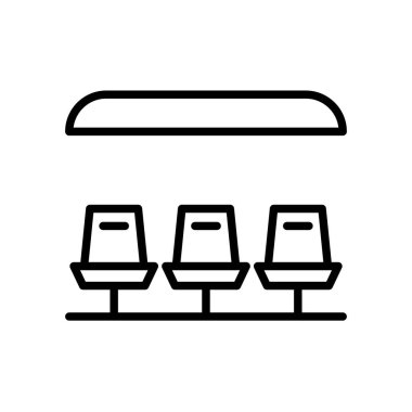 Substitute player icon. bench spare players. simple illustration outline style sport symbol. vector Substitute player icon. bench spare players. simple illustration outline style sport symbol. vector