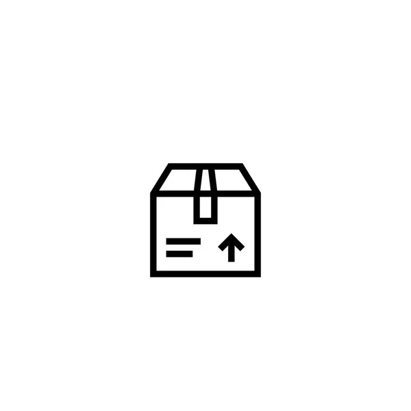 Πακέτο Εικονίδιο Σύμβολο Κλειστό Κουτί Από Χαρτόνι Μετεγκατάσταση Και Παράδοση — Διανυσματικό Αρχείο