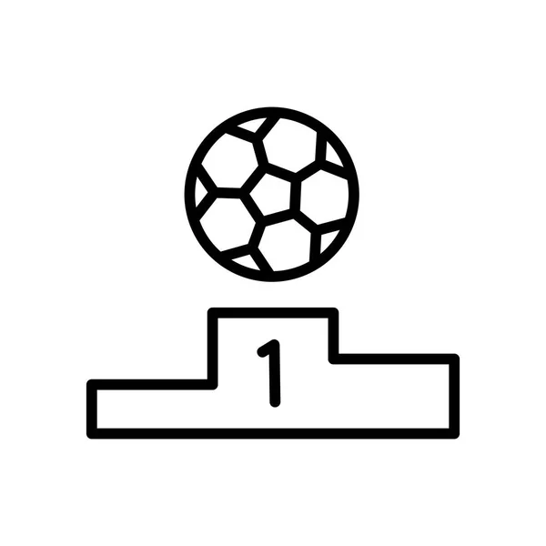 Икона Футбольного Победителя Простой Символ Стиля Наброска Рисунка — стоковый вектор