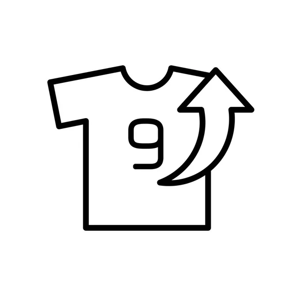 Player Out Field Icon Shirt Arrow Illustration Simple Outline Style — Stock Vector