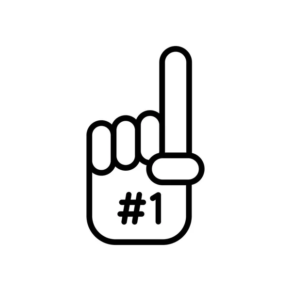 Numéro Icône Soutien Illustration Simple Style Sport Symbole — Image vectorielle