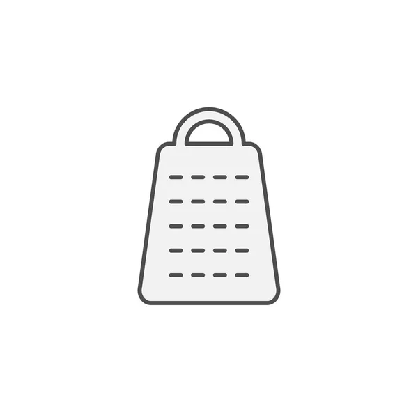 Cheese Grater Tool Icon Kitchen Appliances Cooking Illustration Simple Thin — ストックベクタ