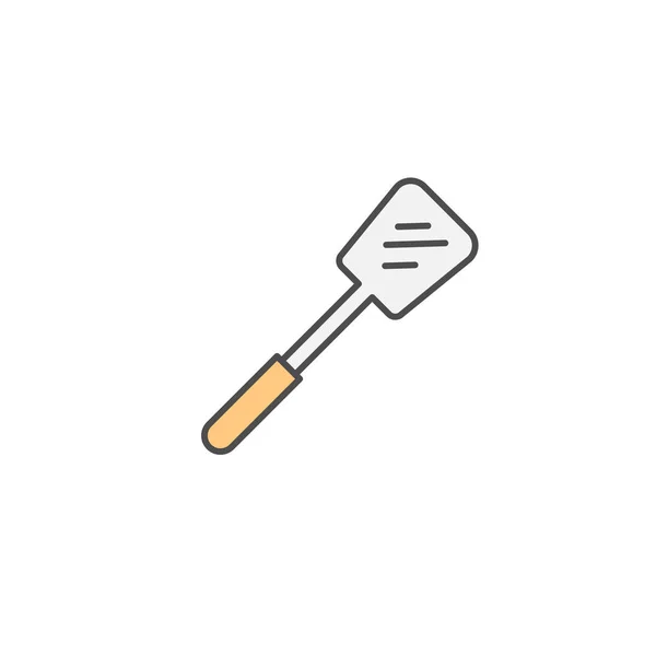Spachtelsymbol Küchengeräte Zum Kochen Illustration Einfaches Stilsymbol Für Dünne Linien — Stockvektor