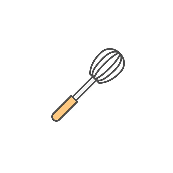 Ikon Corolla Whisk Peralatan Dapur Untuk Memasak Ilustrasi Simbol Gaya - Stok Vektor