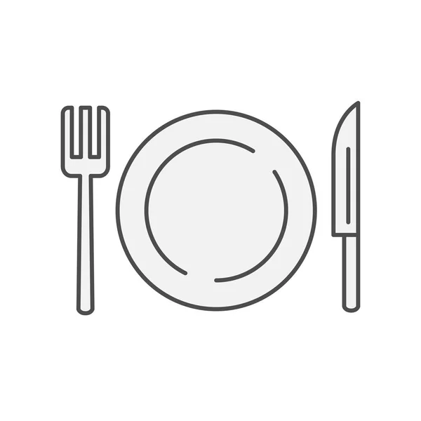 Deska Vidličkou Ikonou Západní Restauraci Kuchyňské Přístroje Vaření Obrázek Jednoduchý — Stockový vektor