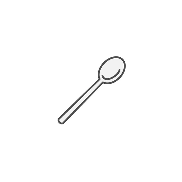 Значок Ложки Кухонная Техника Приготовления Иллюстрации Символ Тонкой Линии — стоковый вектор