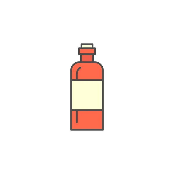Бутылка Значок Кухонная Техника Приготовления Иллюстрации Символ Тонкой Линии — стоковый вектор
