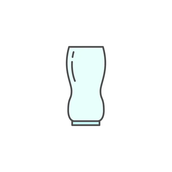 Скляна Іконка Хвилястої Форми Кухонні Прилади Приготування Ілюстрацій Простий Символ — стоковий вектор