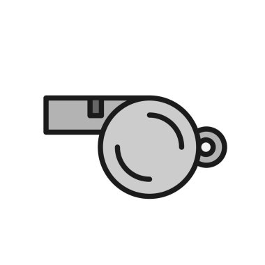 düdük simgesi. basit örnek anahat stili spor simgesi.