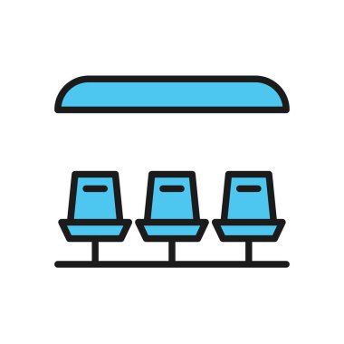 yedek oyuncu simgesi. yedek yedek oyuncular. basit illüstrasyon anahat stil spor sembolü.