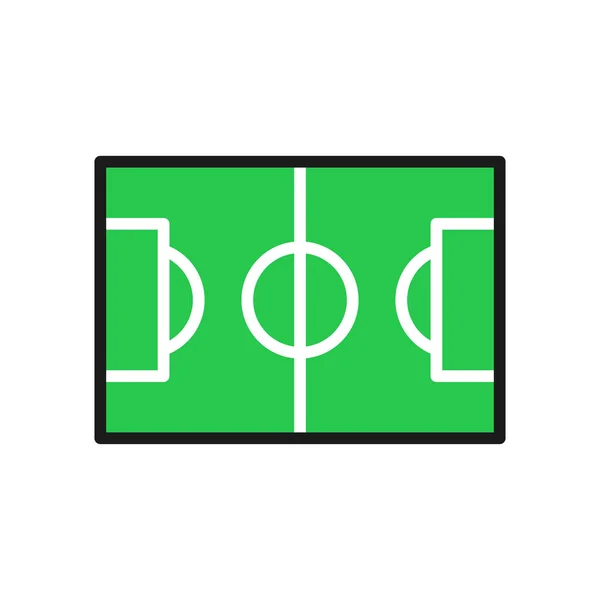 Икона Футбольного Поля Простой Символ Стиля Наброска Рисунка — стоковый вектор