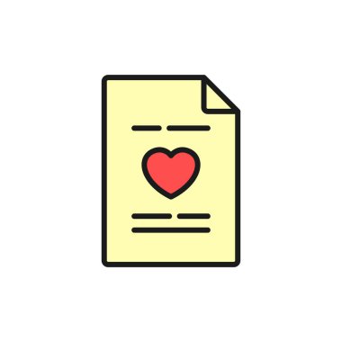 düğün daveti. aşk çizim ile kağıt. basit temiz monoline sembolü.