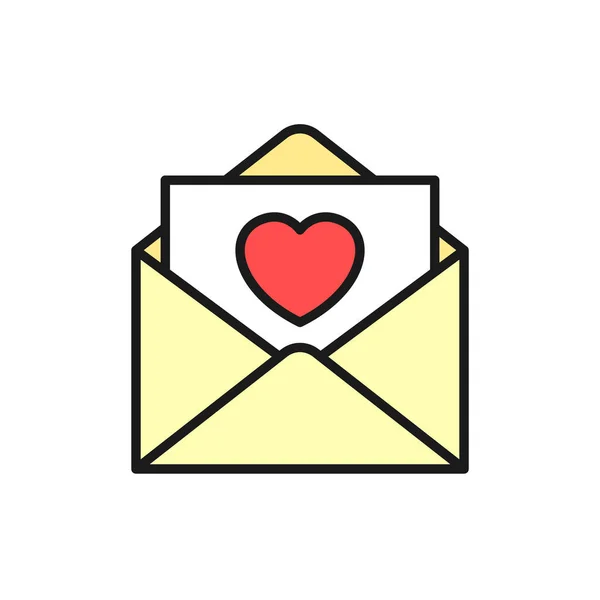 Sobre Carta Amor Icono Diseño Ilustración Concepto San Valentín Boda — Archivo Imágenes Vectoriales