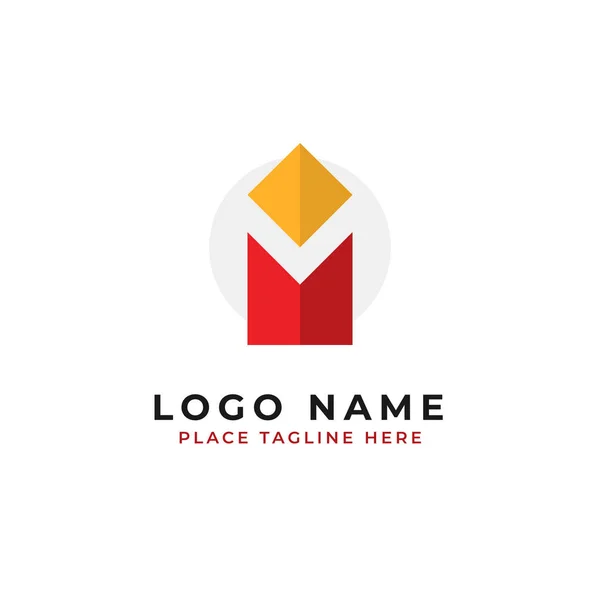 Literę Początkowe Logo Szablon Negatywnej Przestrzeni Creative Ołówek Tło Wektor — Wektor stockowy