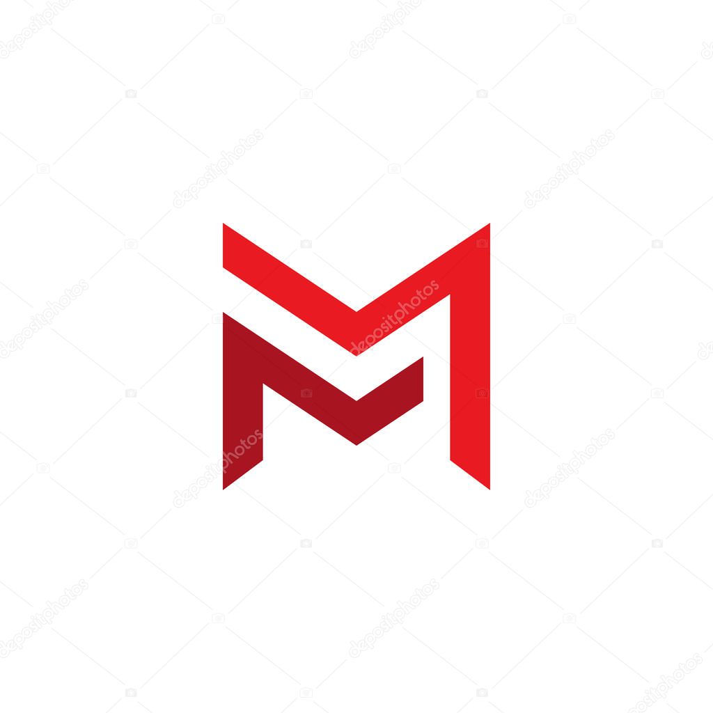 Letter mm logo template. double letter m creative symbol vector design.