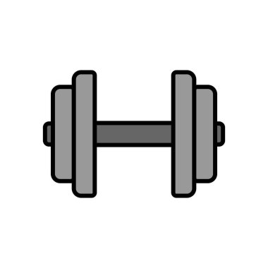 Dumbbell simgesi. Fitness Ekipmanları salonunda el kas egzersiz için. basit vektör grafiği.