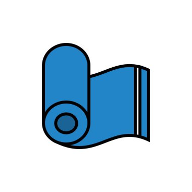 havlu simgesi haddelenmiş. basit vektör grafiği