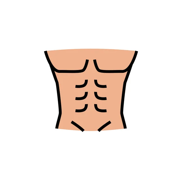 Izmos férfi test ikonra. férfi testépítő illusztráció. egyszerű vektorgrafikus. — Stock Vector