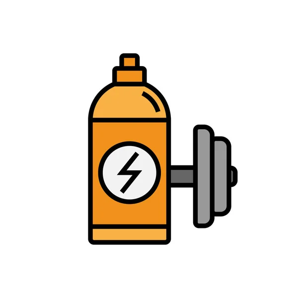 Energy drink icon. sport drink bottle with dumbell illustration. simple vector graphic. — Stock Vector