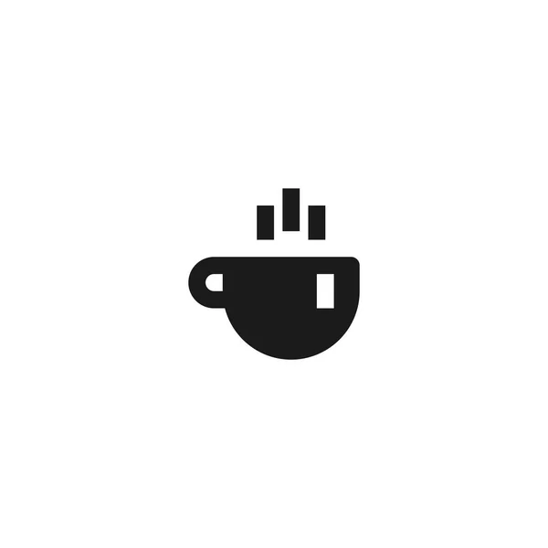 残りのアイコンのデザインをホットコーヒーの象徴だシンプルなクリーンプロフェッショナルビジネスマネジメントコンセプトベクトルイラストデザイン. — ストックベクタ