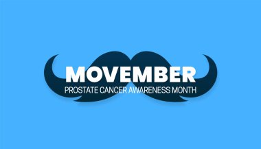 Movember, prostat kanseri farkındalığı ayı için uzun bir tipografi metni oluşturmasına izin verir. Bıyık arka plan çizimi ile kampanya kavramı tasarımı
