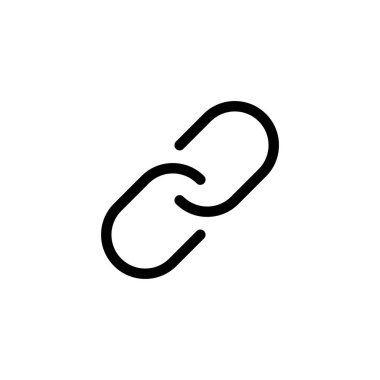 bağlantı ve ilişki simgesi tasarımı. halka zincir sembolü. Basit temiz çizgi sanat profesyonel iş yönetimi konsepti vektör illüstrasyon tasarımı.