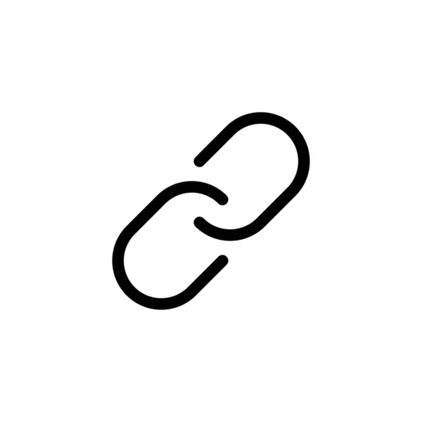 Diseño Iconos Conexión Relación Eslabón Símbolo Cadena Línea Limpia Simple — Vector de stock