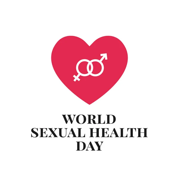 Projekt Szablonu Plakietki Światowego Dnia Zdrowia Seksualnego Mężczyzna Kobieta Płeć — Wektor stockowy
