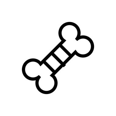 Kemik ikonu bağlanıyor. Alçı bandaj sembollü kemik. çizgi sanatı tıbbi sağlık vektörü çizimi