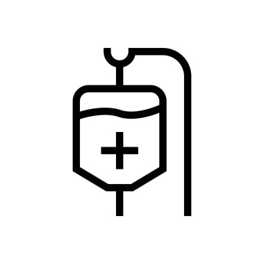 Beslenme transfüzyon ikonu tasarımı. asma ilaç infüzyon hattı sanat tıbbi sağlık vektörü illüstrasyonu