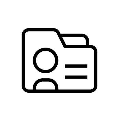 Kişisel klasör simgesi tasarımı. Kişinin vektör illüstrasyonuna sahip dosya.