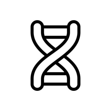 Büyük DNA yapı ikonu tasarımı kromozom çizgisi sanat tıbbi sağlık vektörü illüstrasyonu