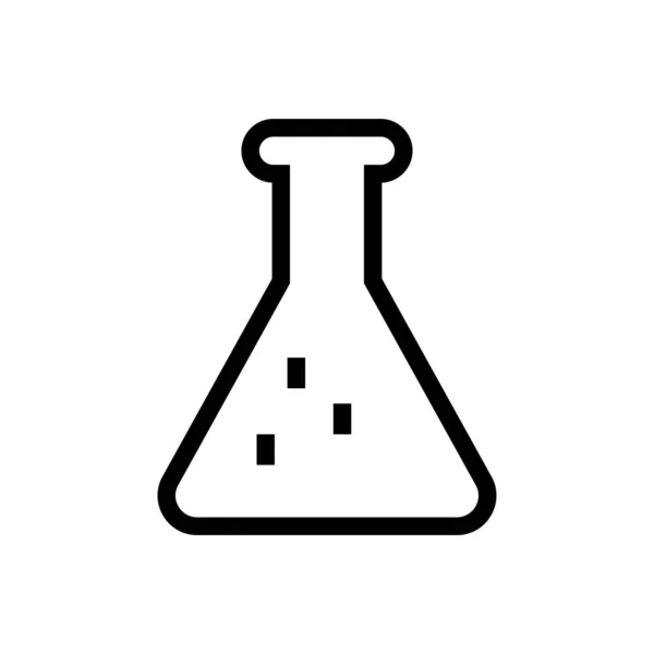 Ikona Kolby Projekt Chemicznego Szkła Laboratoryjnego Reakcji Linia Sztuka Medyczna — Wektor stockowy
