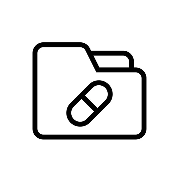 医療リストファイルのアイコンデザイン ラインアート医療ベクトル図 — ストックベクタ