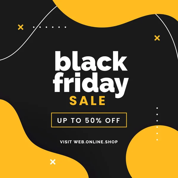 Black Friday Big Sale Abstract Social Media Poster Promotion Template — Stock Vector