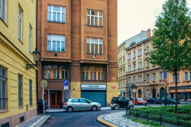 Sokak eski merkezi Prag, Çek Cumhuriyeti. Haziran 2010