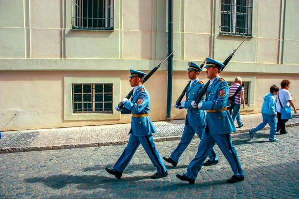 Guard Honor Change Prague Castle Prague Czech Republic June 2010 — Stock Photo, Image