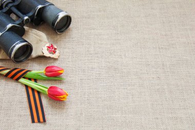 Zafer günü 9 Mayıs veya Anavatan savunucuları kart tatili, kartpostal konsepti