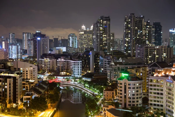 Singapore Decembrie 2016 Orașul Singapore Râul Centrul Orașului Unul Dintre — Fotografie, imagine de stoc