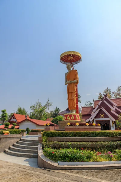 Lampang Thailand Februar 2018 Luang Phor Kasem Khemako Statue Auf — Stockfoto