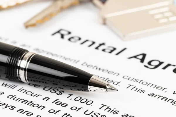 Rental Agreement Paperwork Document Mock — Stock Photo, Image