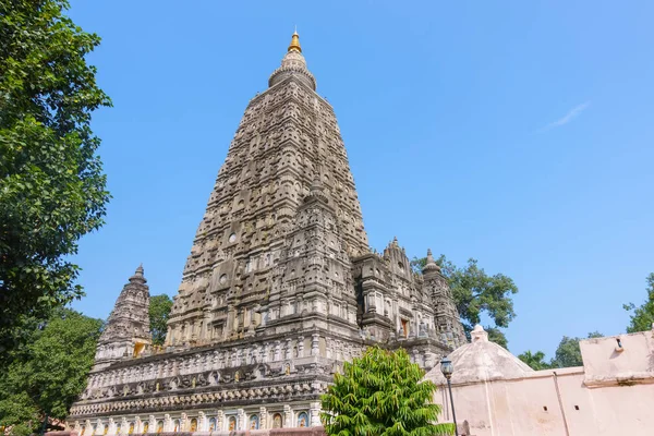 Mahabodhi Świątyni Bodh Gaya Indie Miejscu Gdzie Gautam Budda Osiągnął — Zdjęcie stockowe